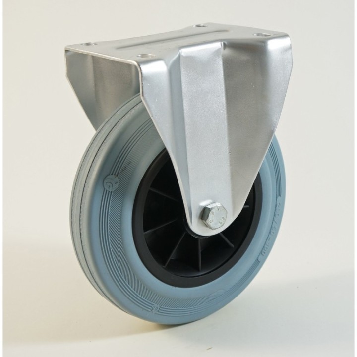 Roulette à platine bandage caoutchouc non marquant CU 50 à 205 Kg