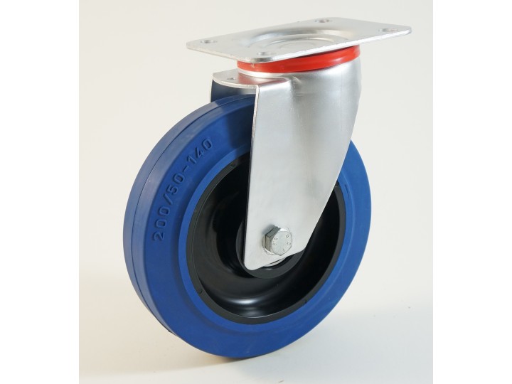 Roulette à platine bandage caoutchouc CU 100 à 350 Kg