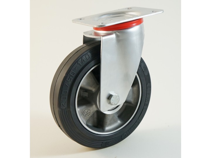 Roulette à platine bandage caoutchouc CU 150 à 350 Kg