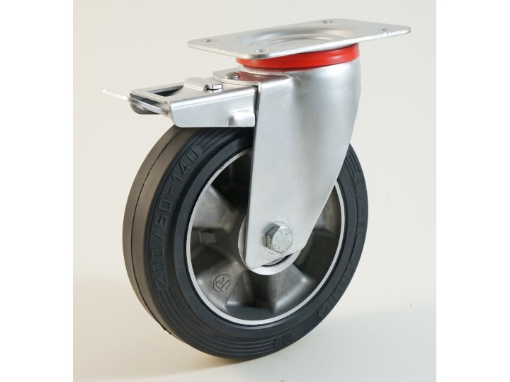 Roulette à platine bandage caoutchouc CU 150 à 350 Kg