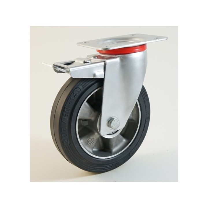 Roulette à platine bandage caoutchouc CU 150 à 350 Kg