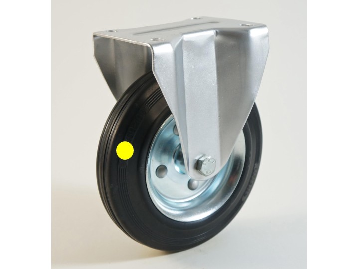 Roulette à platine, roue anti statique, bandage caoutchouc CU 50 à 400 Kg
