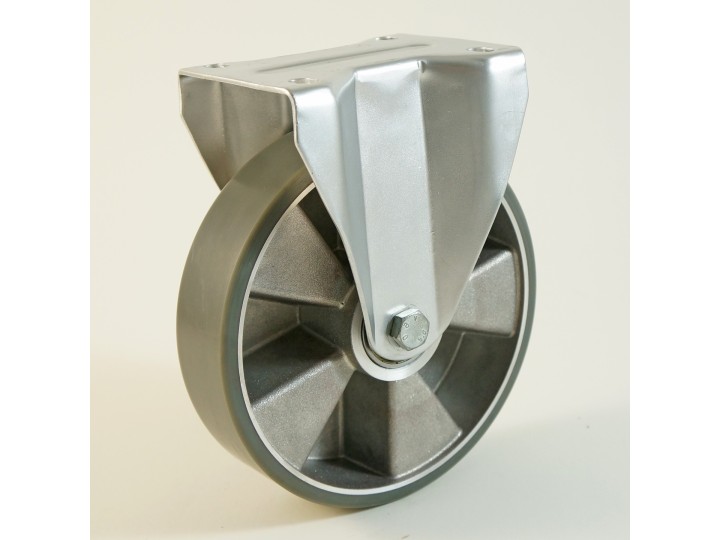 Roulette à platine, roue anti statique, bandage polyuréthane, corps aluminium CU 120 à 400 Kg