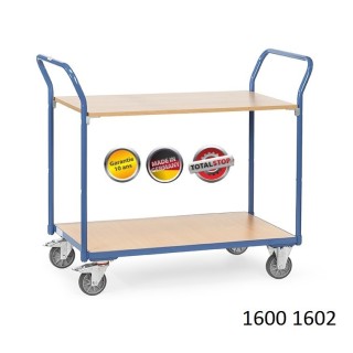 Chariots de manutention à 2 étagères