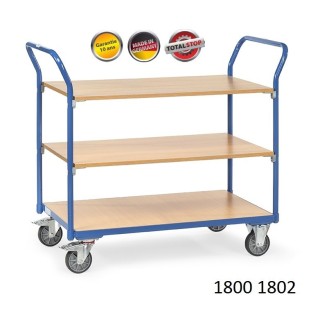 Chariots de manutention à 3 étagères