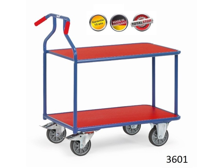 Chariots manuels à 2 étagères