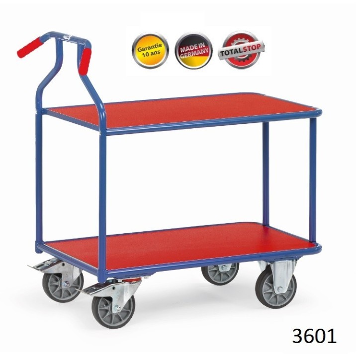 Chariots manuels à 2 étagères