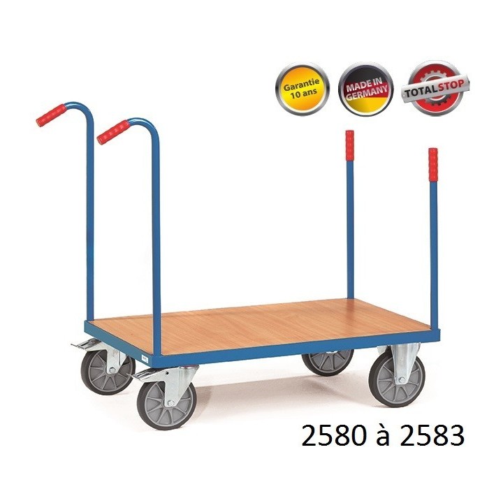 Chariots de manutention à barres de poussée