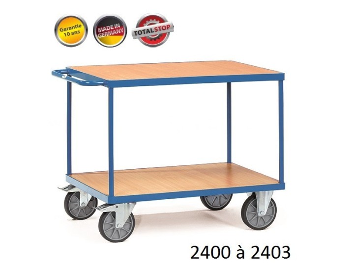 Chariots servantes à étagères