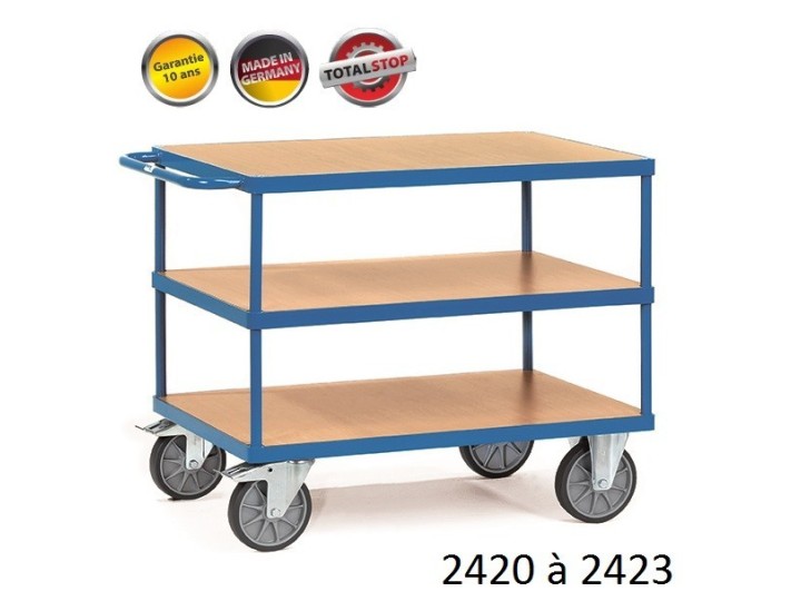 Chariots servantes à étagères