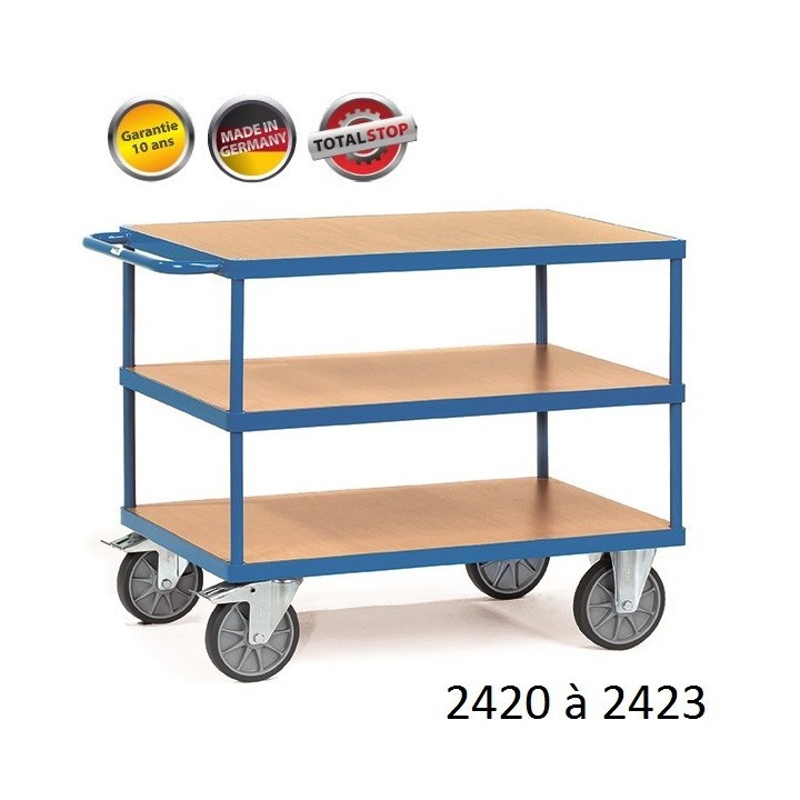 Chariots servantes à étagères