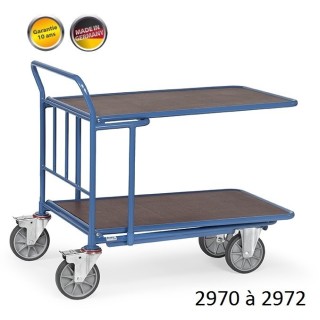 Chariots emboîtables à étagères