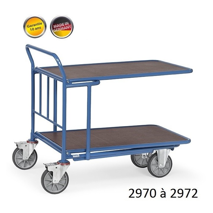 Chariots emboîtables à étagères