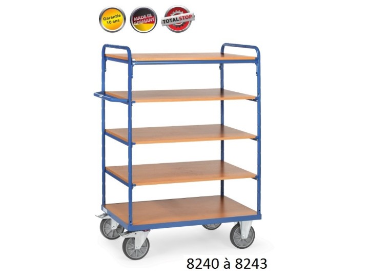 Chariots de manutention à étagères