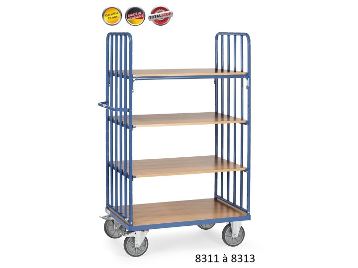 Chariots de manutention à étagères