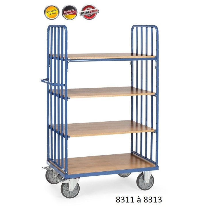 Chariots de manutention à étagères