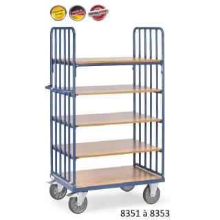 Chariots de manutention à étagères