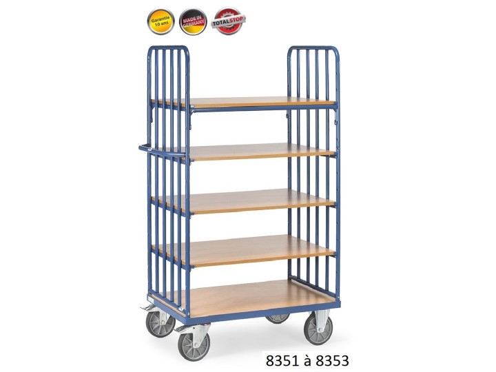 Chariots de manutention à étagères