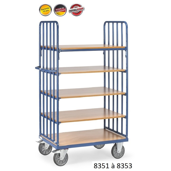 Chariots de manutention à étagères