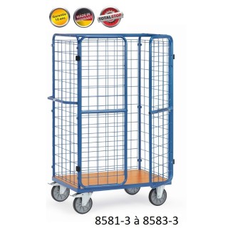 Chariots pour colis à portes battantes
