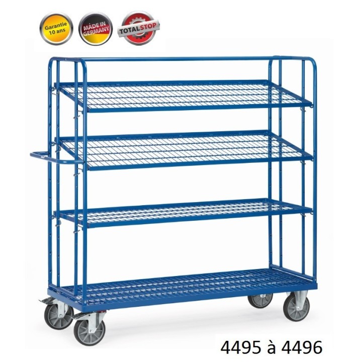 Chariots à plateaux inclinables