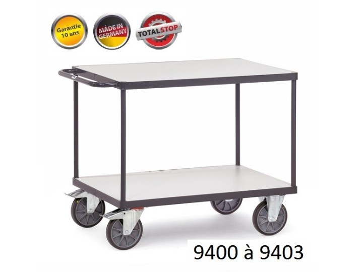 Chariots servantes antistatiques (ESD) à étagères 