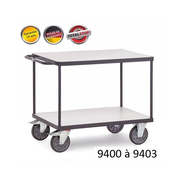 Chariots servantes antistatiques (ESD) à étagères 