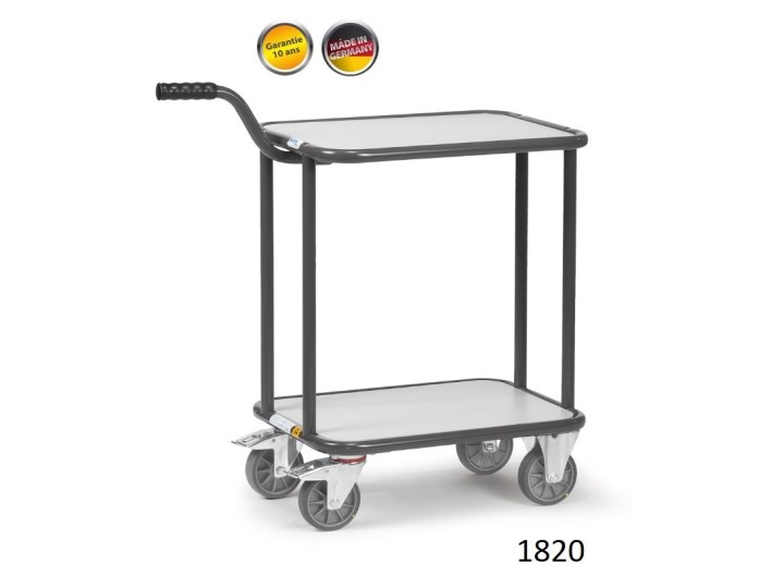 Chariots à col de cygne antistatique (ESD) 2 étagères