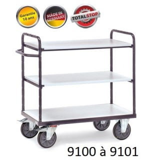 Chariots de manutention antistatique (ESD) à étagères