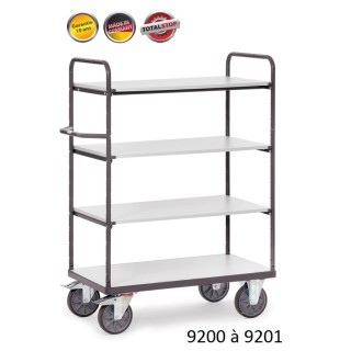 Chariots de manutention antistatique (ESD) à étagères