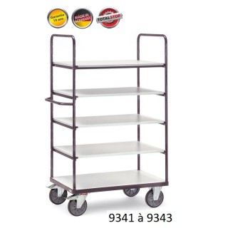 Chariots de manutention antistatique (ESD) à étagères