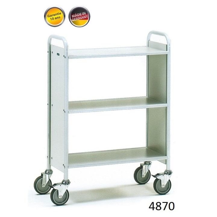 Chariots de bureau à étagères