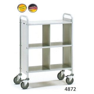 Chariots de bureau à étagères et compartiments