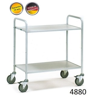 Chariots de bureau à étagères 