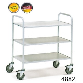 Chariots de bureau à étagères