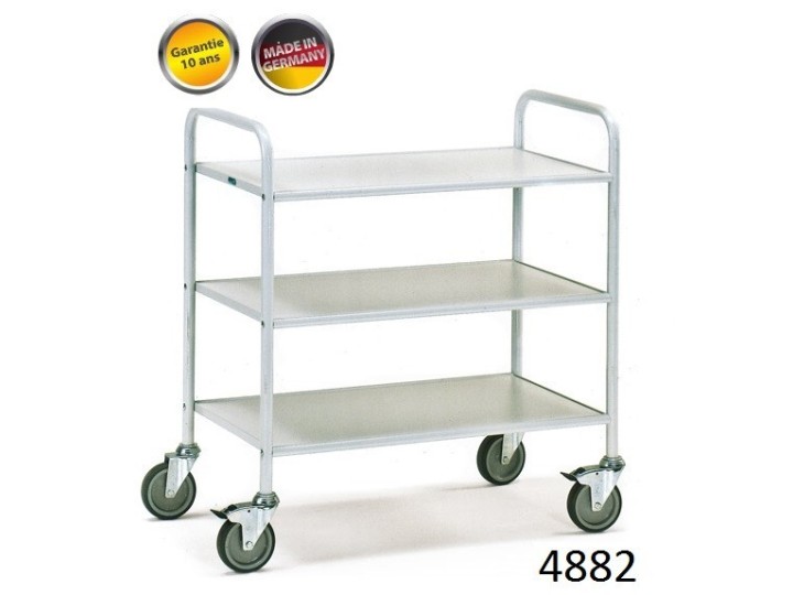 Chariots de bureau à étagères