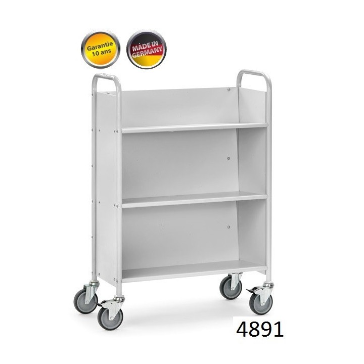 Chariots de bureau à étagères