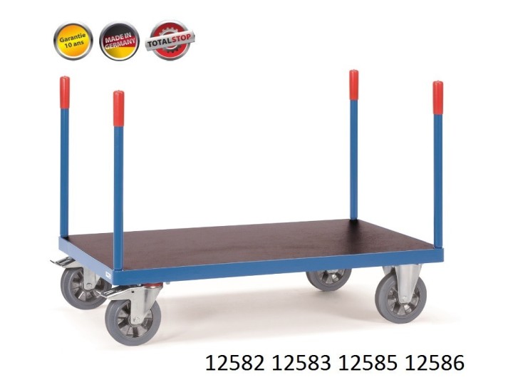 Chariots de manutention à barres de poussée renforcé