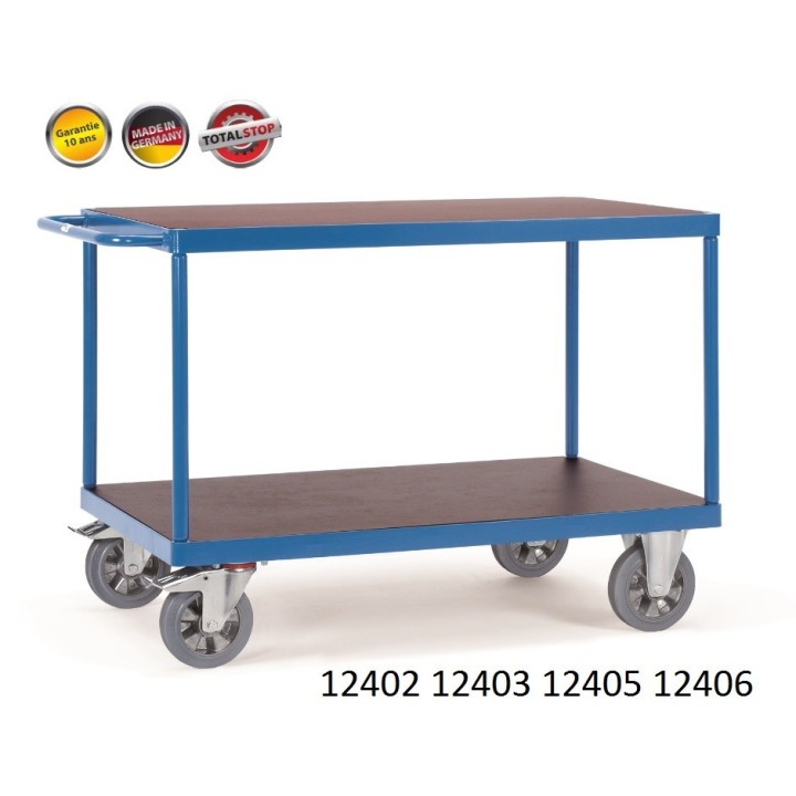 Chariots de manutention renforcé à étagères