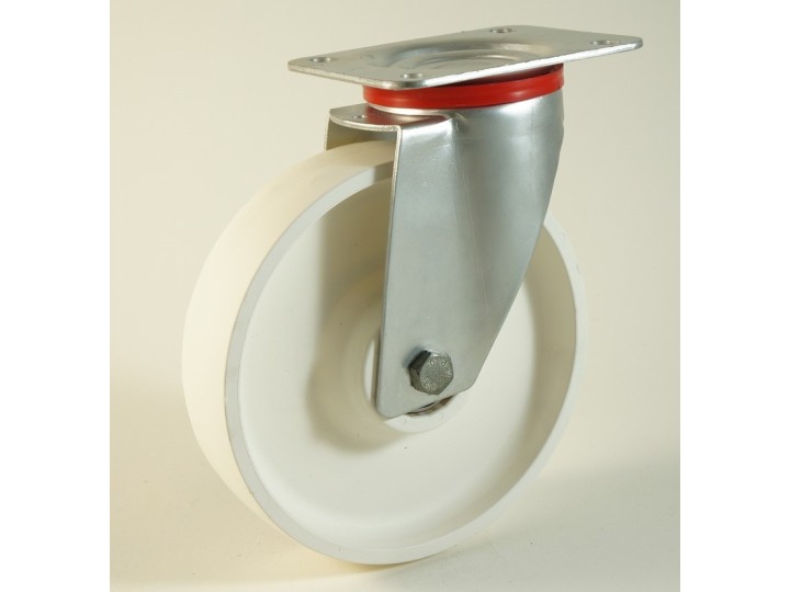 Roulette à platine, roue en polyamide, charges 120 à 400 Kg (série P/22)
