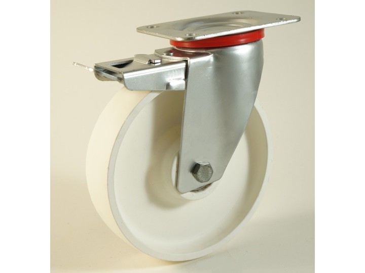 Roulette à platine, roue en polyamide, charges 120 à 400 Kg (série P/22)