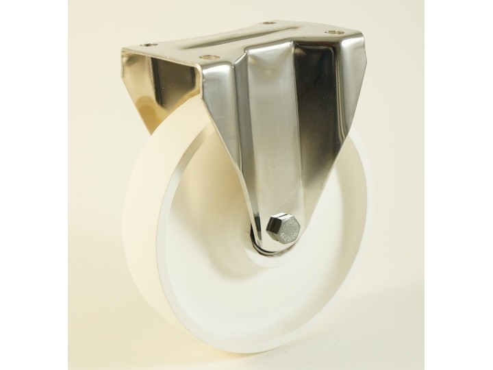 Roulette inox à platine, roue en polyamide, charges 150 à 370 Kg (série P/INOX20)