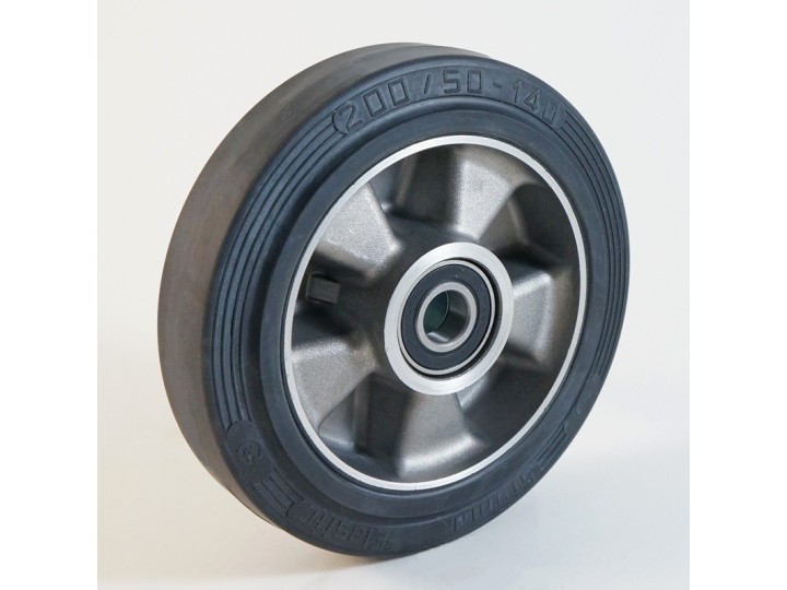 Roue à bandage caoutchouc élastique, charges 160 à 700 Kg (série E)