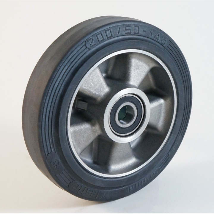 Roue à bandage caoutchouc élastique, charges 160 à 700 Kg (série E)