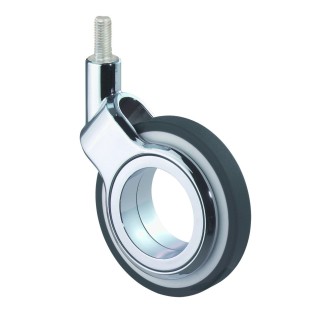 Roulettes design bandage polyuréthane noir, gris, rouge (série DS)