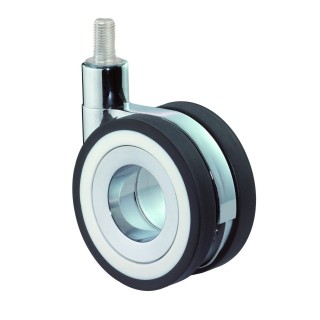 Roulettes design bandage polyuréthane noir, gris, rouge (série DS)