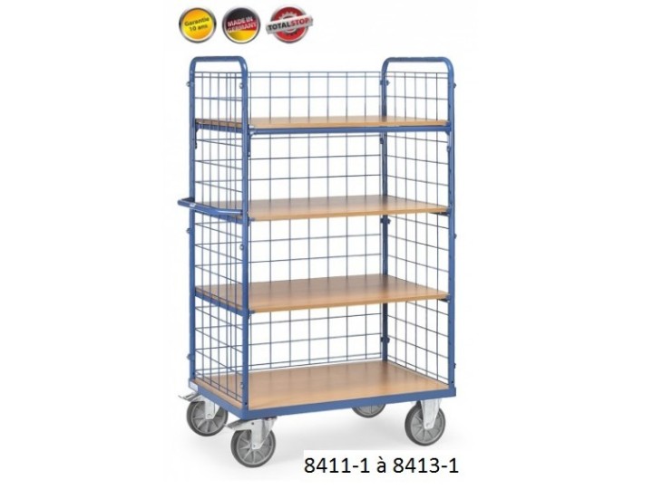 Chariots de manutention à étagères