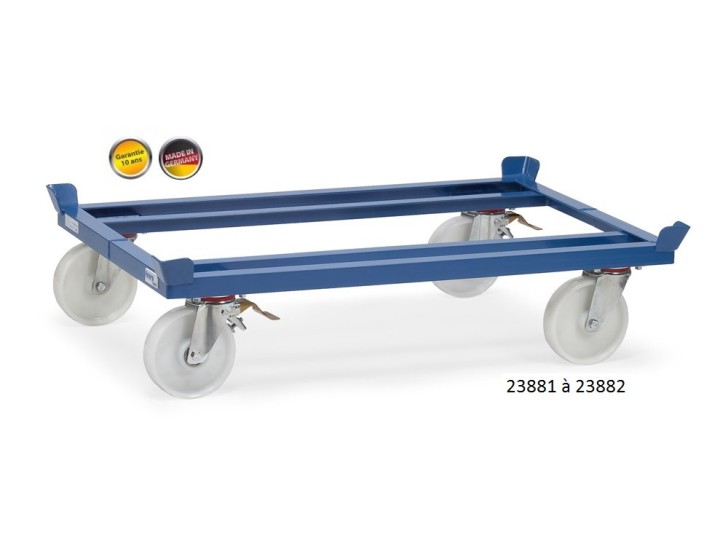 Rouleur de palette pour embarquement sur train