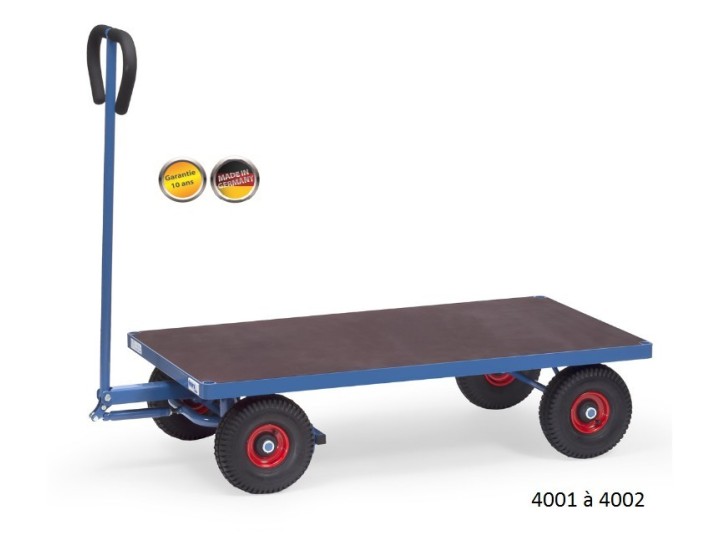 Char à bras léger avec plateforme CU 500 kg