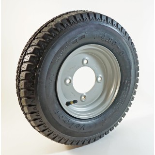 Roue gonflable jante tôle pour remorques bagagères (série GT)